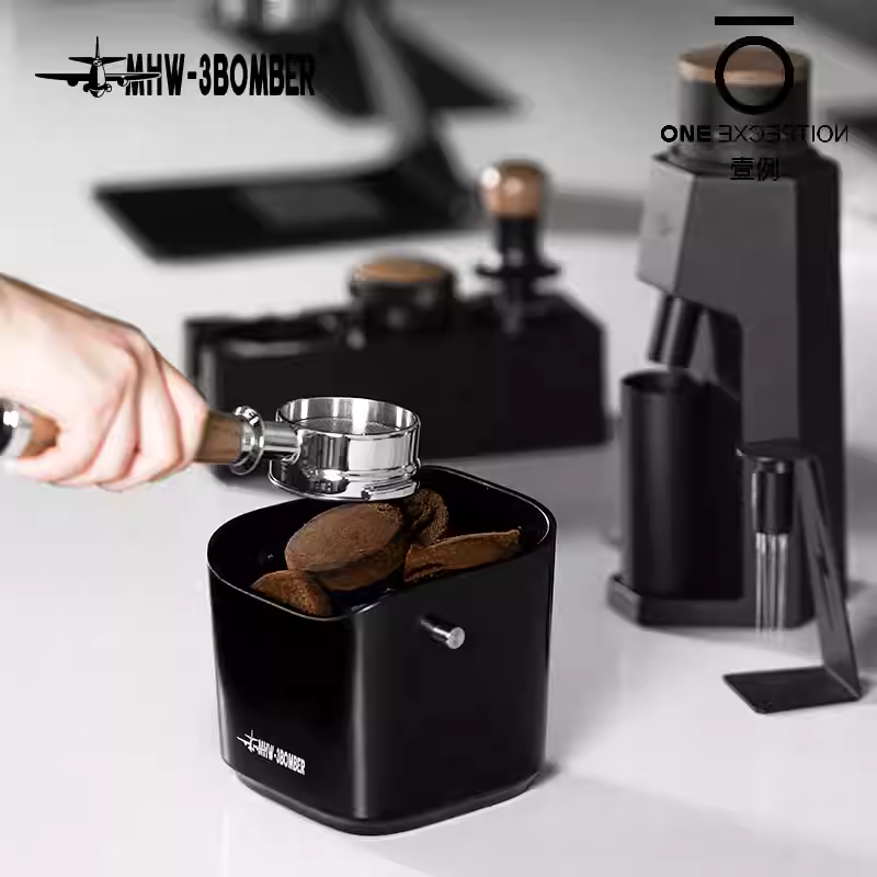 Hộp đựng bã cà phê Bomber MHW, hộp đựng bã cà phê chống trượt cho quầy bar gia đình, hộp đựng bã cà phê kiểu Ý để đựng bã cà phê.