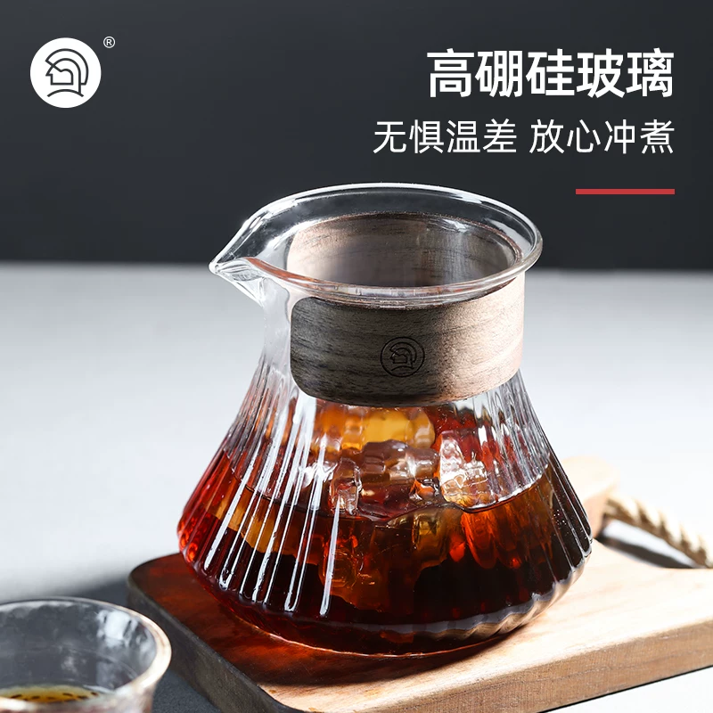 Bình pha cà phê Hero Coffee Sharing Pot Lingyun bằng thủy tinh chịu nhiệt có vạch chia độ, kiểu pha cà phê nhỏ giọt kiểu Mỹ, pha cà phê thủ công Hario