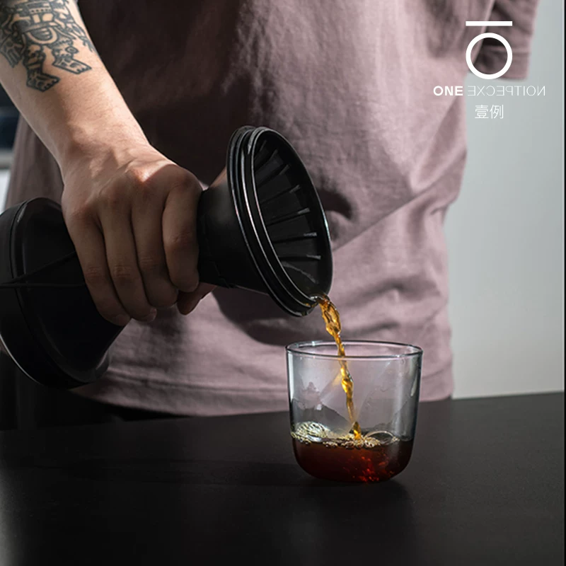 Bình pha cà phê kiểu V60 hai đầu studioxoxo, tích hợp bộ lọc, kiểu lọc nhỏ giọt hình đồng hồ cát