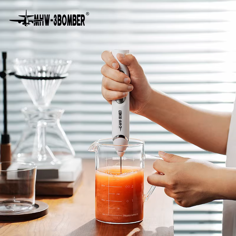 Máy tạo bọt sữa điện MHW tự động, tạo bọt sữa cà phê Latte Art, máy tạo bọt cầm tay, máy đánh trứng