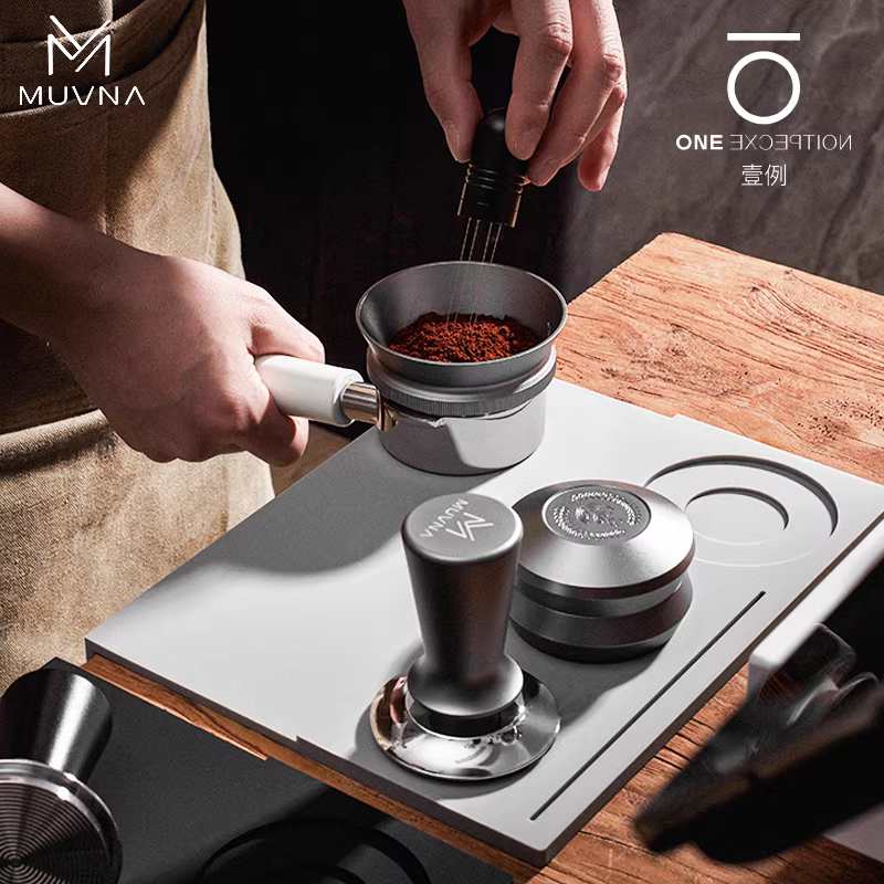 Tấm lót silicon chống trượt góc cạnh cho máy pha cà phê, dụng cụ nén cà phê MUVNA, búa nén cà phê, thảm quầy bar, tay cầm máy pha cà phê espresso