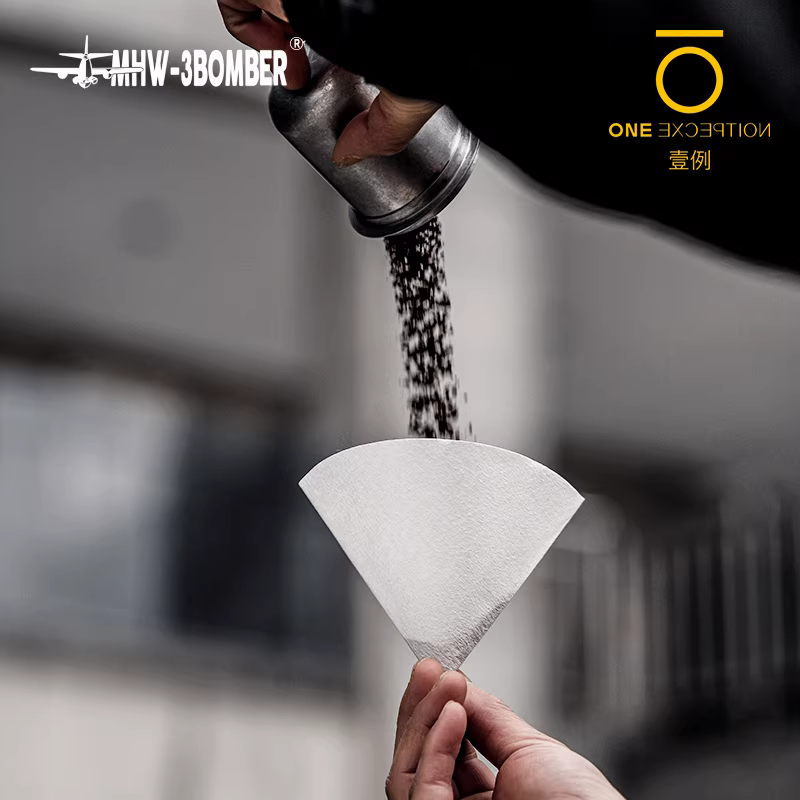 Giấy lọc cà phê hình nón V60 Bomber MHW, giấy lọc cà phê thủ công làm từ bột gỗ tẩy trắng, giấy lọc hình origami, giấy lọc Hero.
