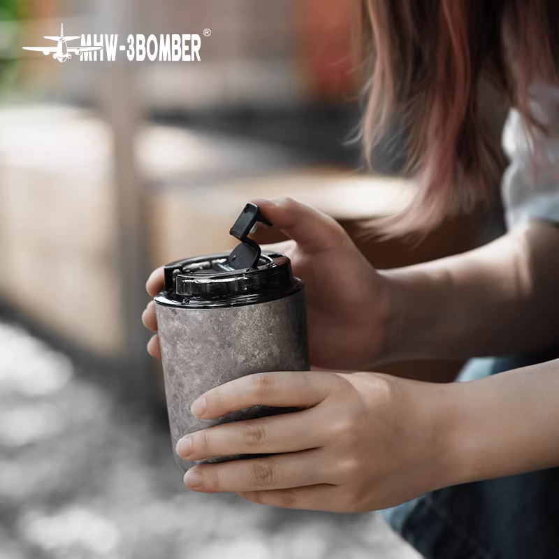 Bomber MHW cốc cách nhiệt bằng titan nguyên chất cốc du lịch cốc cà phê cốc nước nam cốc titan cốc nước lạnh di động gắn trên xe hơi của phụ nữ