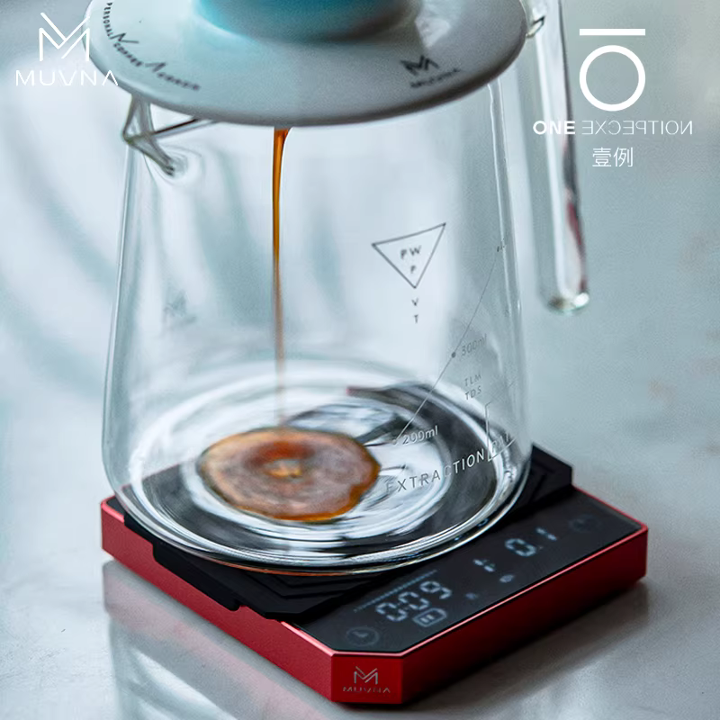 Cân điện tử MUVNA kim loại thông minh kiểu Ý, cân cà phê hạt pha thủ công, có hẹn giờ, cân mini nhỏ gọn hình khối