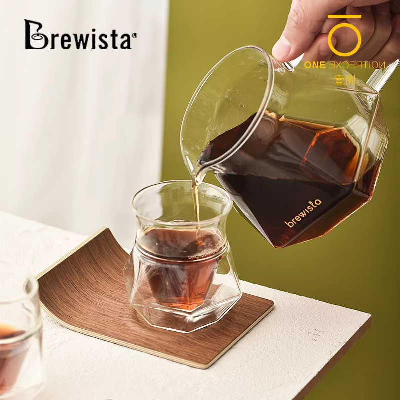 Cốc thơm Brewista & cốc nếm thử cốc thủy tinh chịu nhiệt hai lớp hình kim cương cốc cà phê cốc nước 120ml/300ml