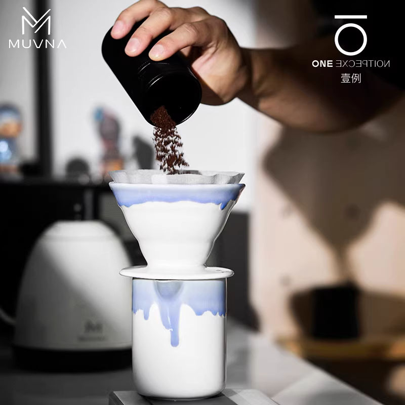 Cốc lọc cà phê MUVNA V60, bộ lọc cà phê kiểu rót, bình chia sẻ cà phê, cốc gốm Mani, kiểu lọc nhỏ giọt