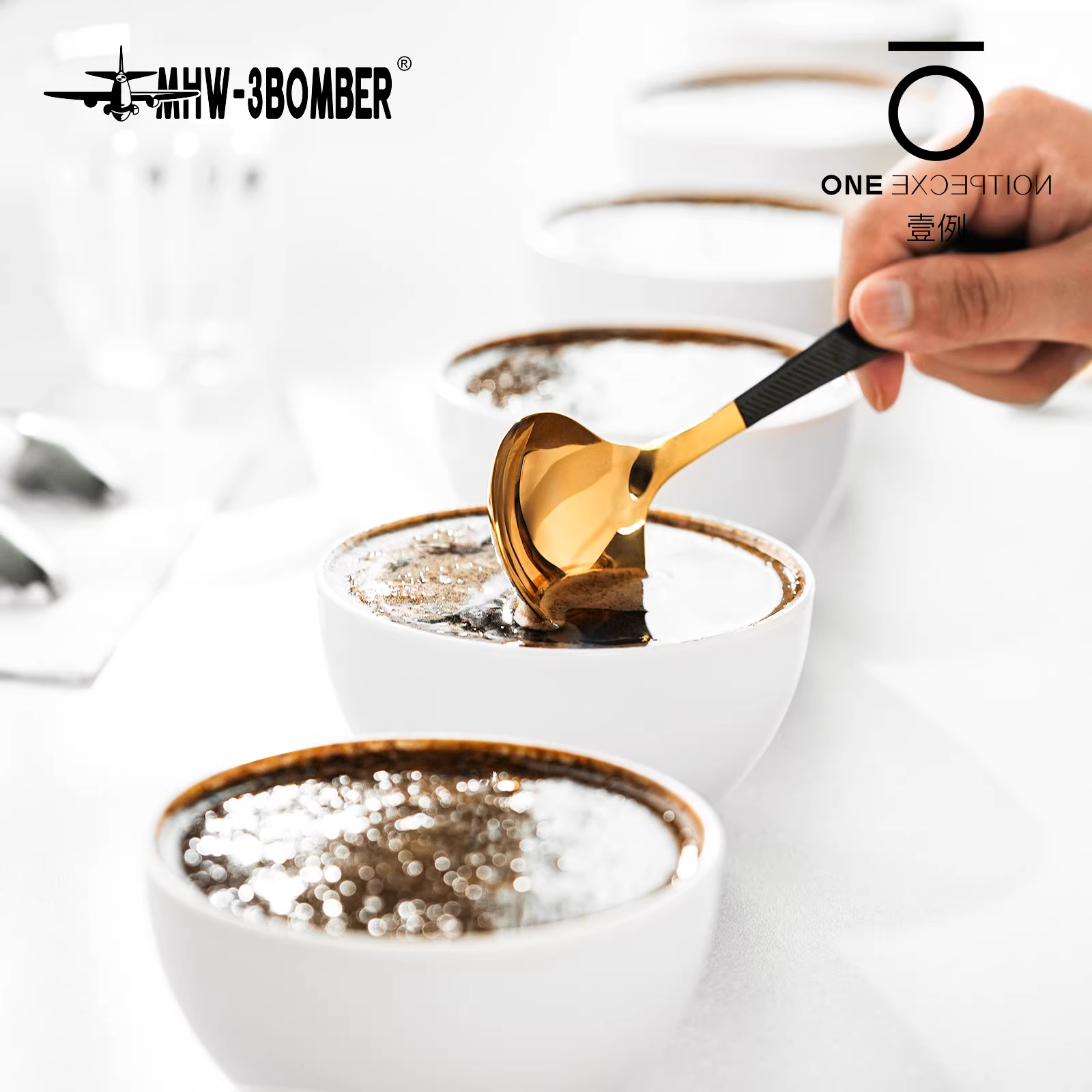 Muỗng đánh cà phê MHW Bomber, tiêu chuẩn SCA, chuyên nghiệp dành cho barista, dùng để pha cà phê thủ công, đánh giá cà phê