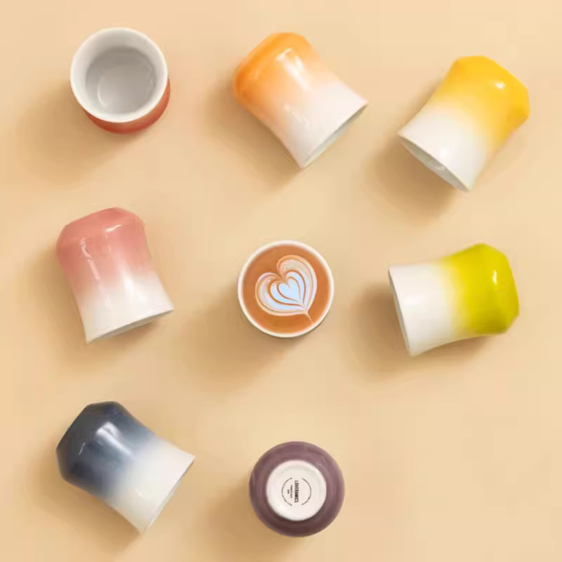 Ly hương thơm hình thẳng Loveramics, ly cà phê pha thủ công Ý màu chuyển sắc, ly hương thơm dùng để nếm thử