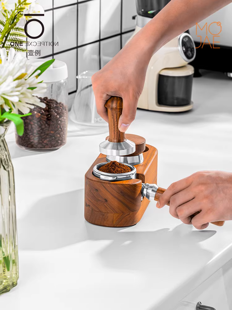 Giá đỡ máy pha cà phê MOJAE, giá đỡ bằng gỗ, giá đỡ tay cầm máy pha cà phê, giá để đồ 51/58mm bomber