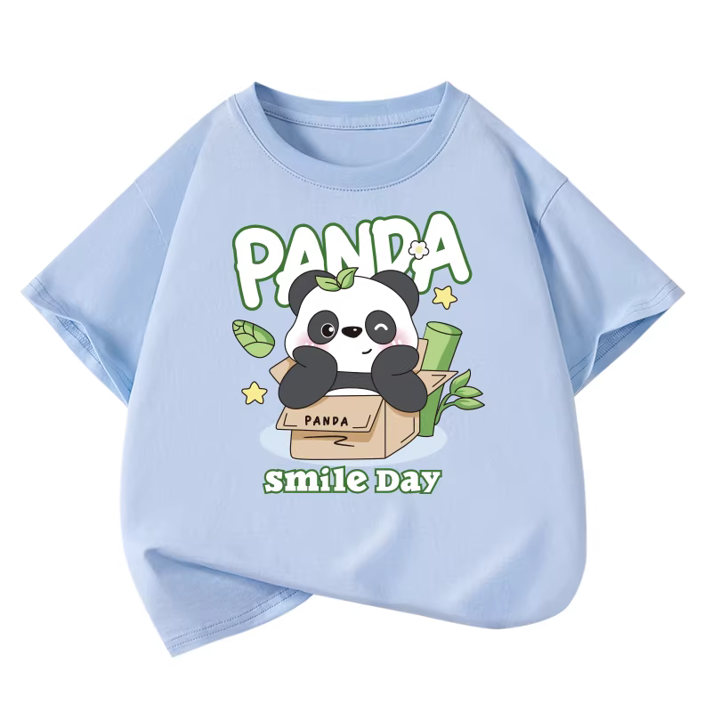 Little Hope Quần Áo Trẻ Em Áo Phông Trẻ Em Tay Ngắn In Hình Phong Cách Mới Bé Trai Mùa Hè Cổ Tròn Bé Gái Gấu Trúc Hợp Thời Trang Hàng Đầu