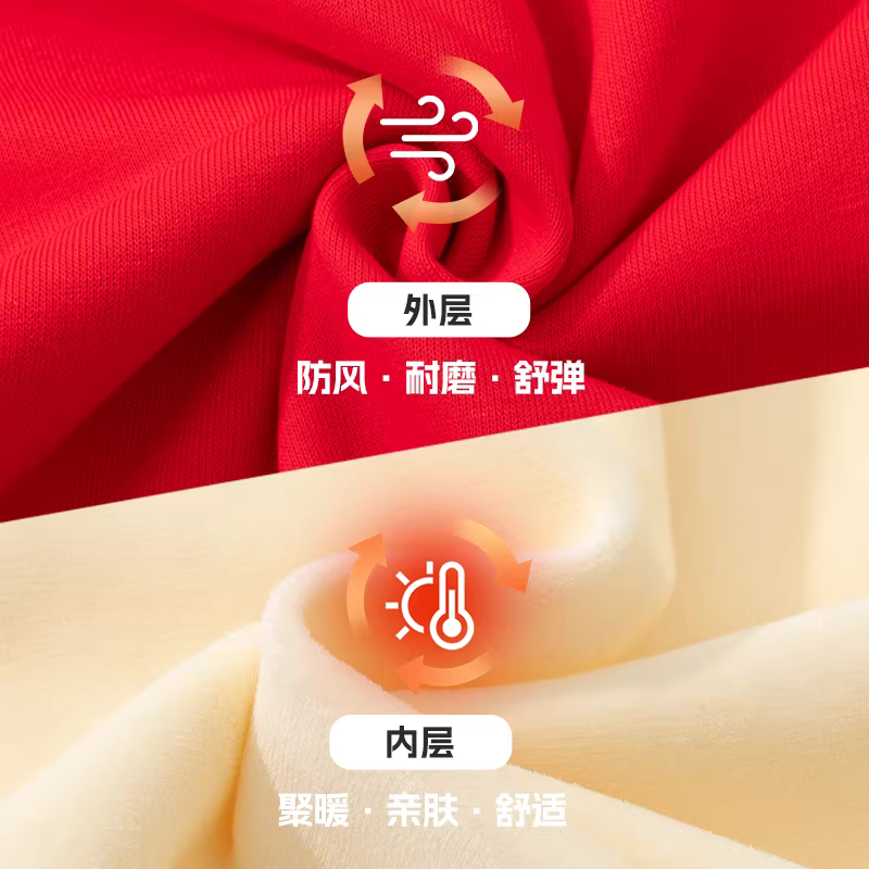 Áo len nỉ trẻ em 2026 màu đỏ mới, trang phục Tết cho trẻ lớn, cổ tròn dày dặn giữ ấm, áo len chui đầu trẻ em