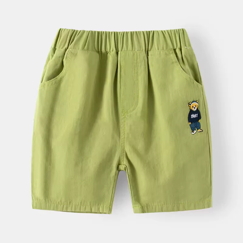 Quần short năm điểm dành cho bé trai, giảm giá mùa hè, chất liệu cotton mỏng, dài đến giữa đùi, số lượng có hạn.