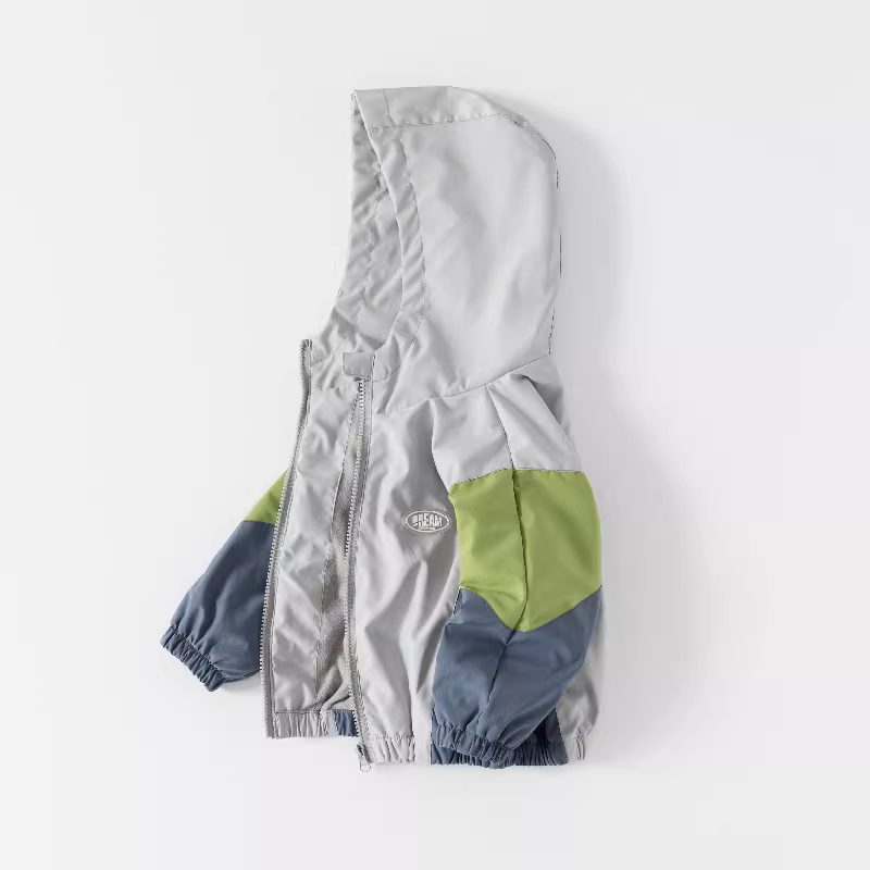 Áo khoác nỉ trẻ em xuân đông 2025 kiểu Hàn Quốc, áo hoodie có khóa kéo dày dặn giữ ấm, phối màu thời trang cho bé trai