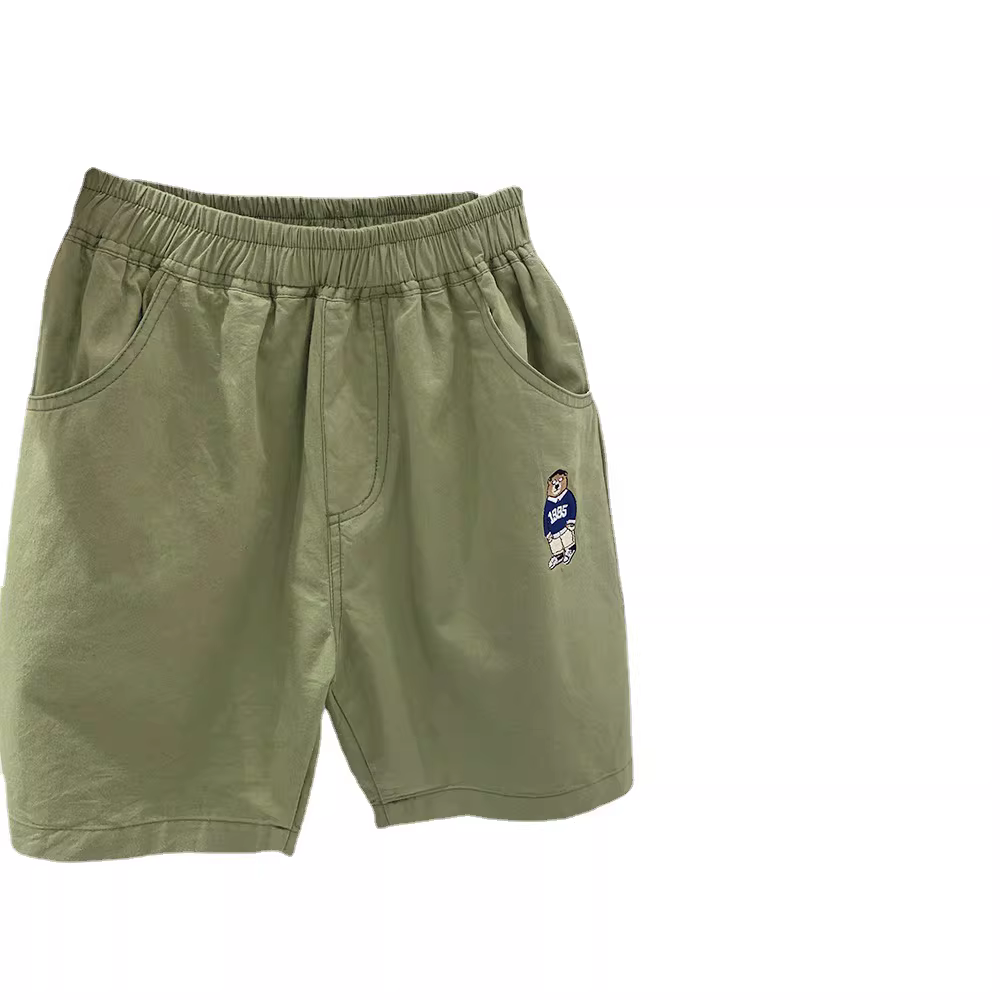 Quần đùi bé trai mặc hè 2025, chất liệu mỏng, kiểu dáng thường ngày, quần lửng năm phần, quần trẻ em, quần bé trai thời trang, quần dài trung bình