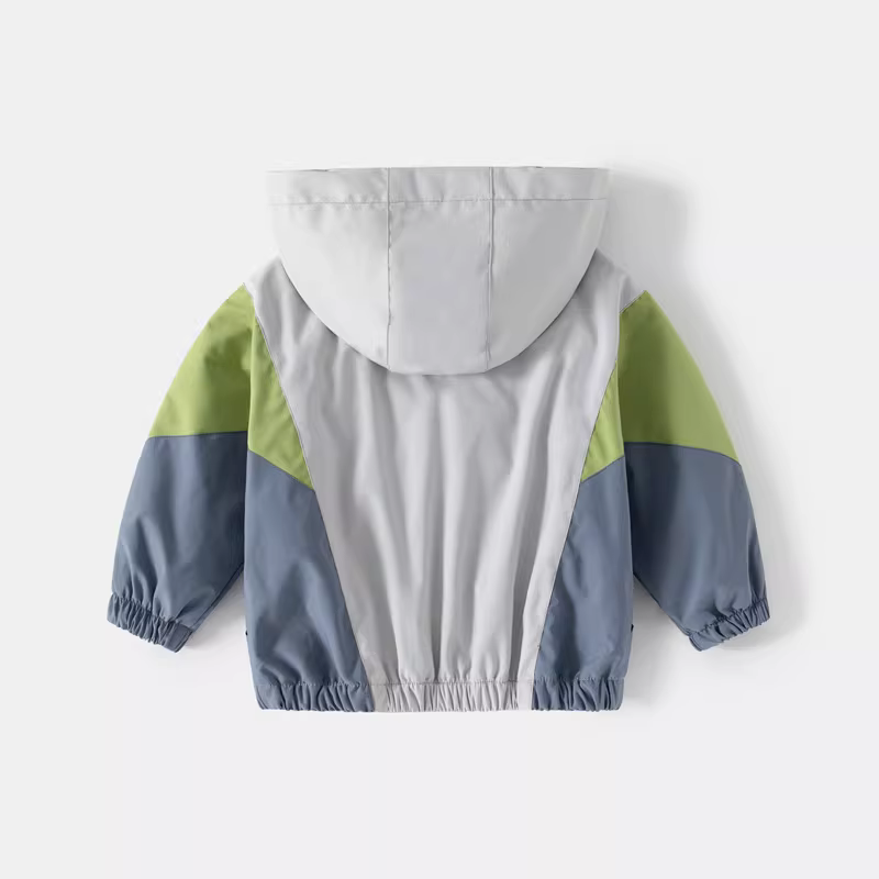 Áo khoác nỉ trẻ em xuân đông 2025 kiểu Hàn Quốc, áo hoodie có khóa kéo dày dặn giữ ấm, phối màu thời trang cho bé trai