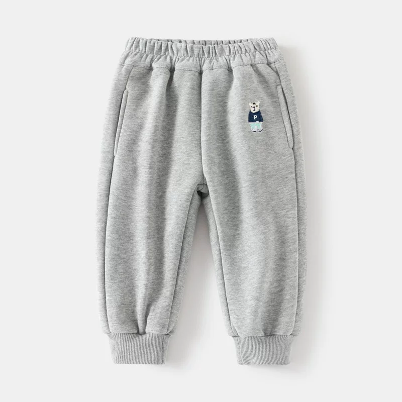 Quần lót lông cừu cho bé trai, kiểu xuân đông, giản dị, ôm eo, ấm áp, hợp thời trang, rộng rãi, quần thể thao cho bé.