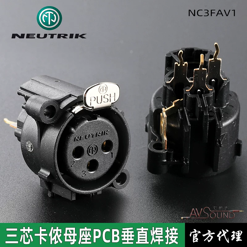 NEUTRIK NC3FAV1 đầu nối XLR ba chân cái, mạch in XLR, bảng mạch PCB, hàn XLR, đế V2-0