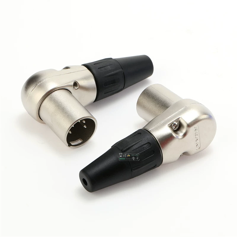 REAN Yongsheng năm lõi hình chữ L góc vuông XLR đầu nối đực và cái 5 chân điều khiển ánh sáng sân khấu DMX512 đèn máy tính