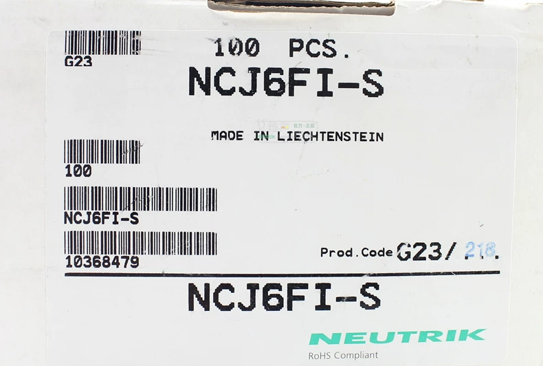 NEUTRIK NCJ6FI-S XLR đầu nối cái đa năng ổ cắm âm thanh nổi 6.35 đa năng hàn PCB H