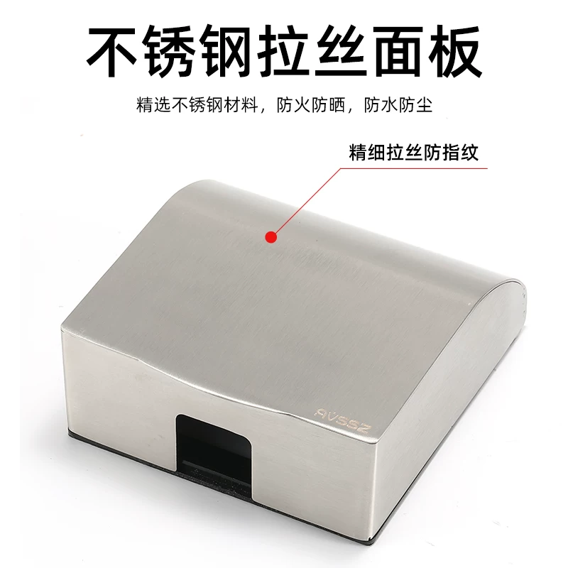 AVSSZ thép không gỉ 86 loại hộp chống nước phòng tắm chống nước bắn tung tóe hộp ngoài trời công tắc nguồn ổ cắm vỏ bảo vệ