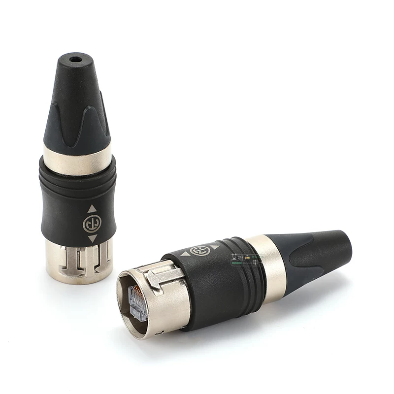 NEUTRIK màn hình lớn NE8MC6-MO vỏ chống nước phích cắm mạng RJ45 loại 6 dữ liệu chiếu sáng LED XLR