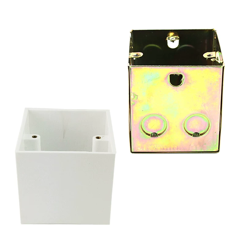 Hộp nối sâu 80mm cho tấm tường 86, hộp nối nhựa PVC gắn nổi cho điện yếu và điện mạnh, độ sâu lắp đặt 35mm