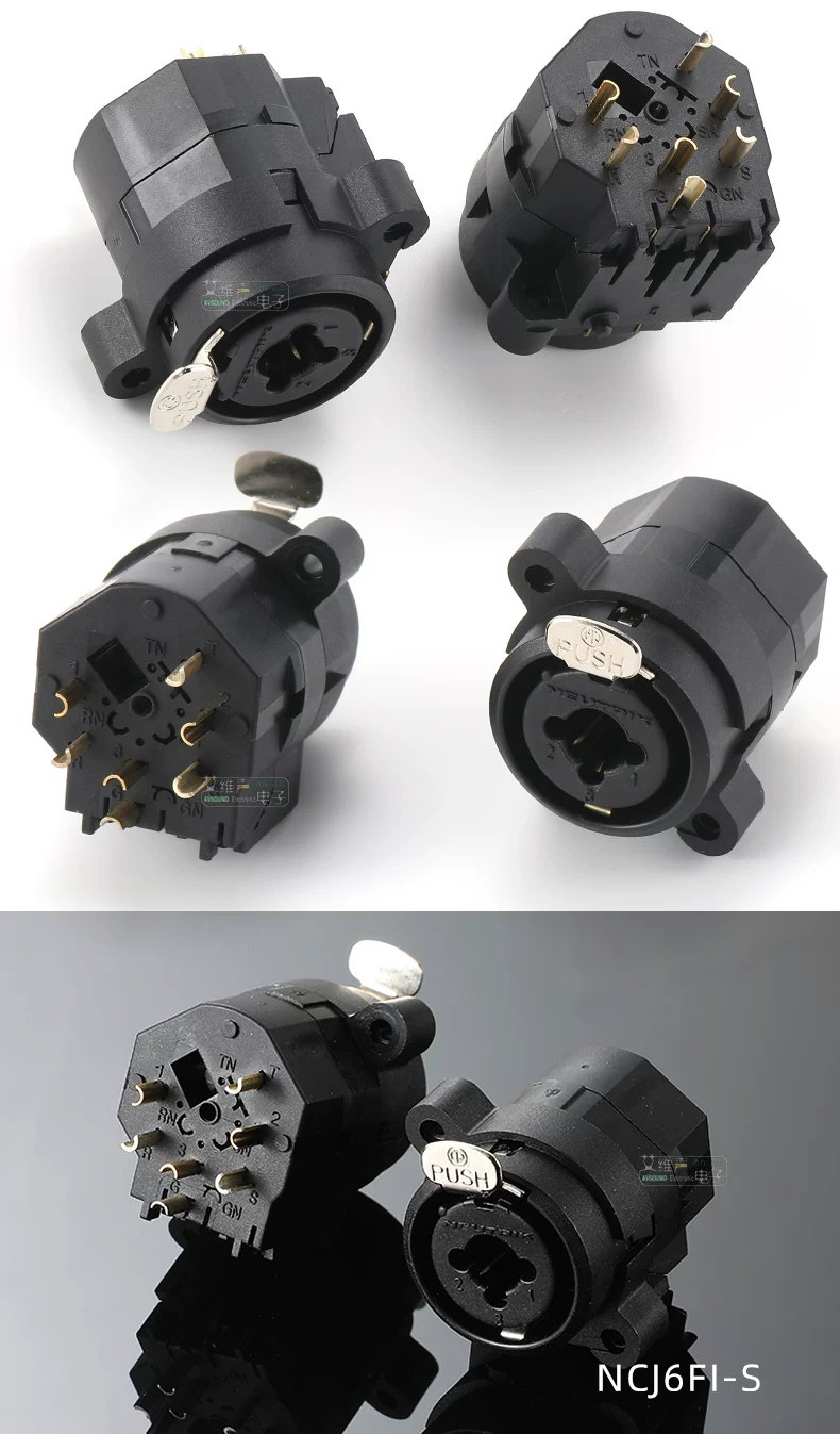 NEUTRIK NCJ6FI-S XLR đầu nối cái đa năng ổ cắm âm thanh nổi 6.35 đa năng hàn PCB H