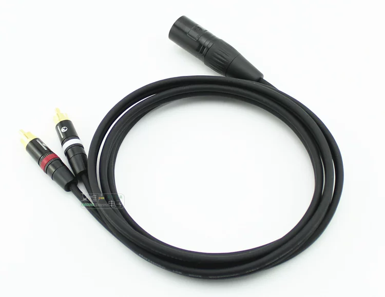 Cáp Canon đực sang RCA kép đực REAN mạ vàng model NYS373 bộ xử lý khuếch đại cân bằng XLR