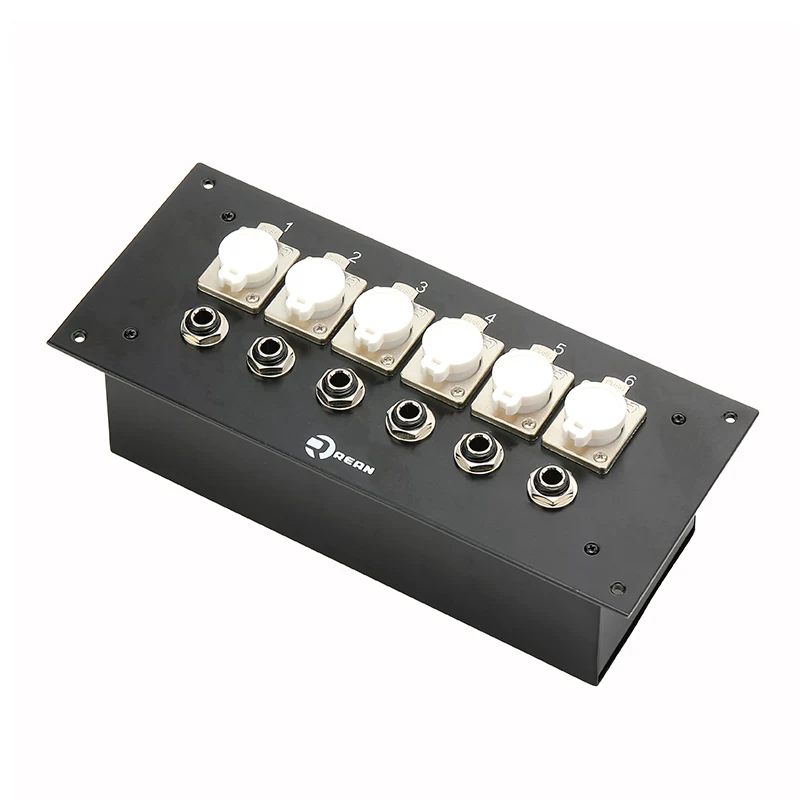 Hộp kết nối sân khấu cao cấp REAN Yongsheng 6 chiều XLR 6.35 cái, hộp tích hợp phòng thu âm, hộp thông tin dự án
