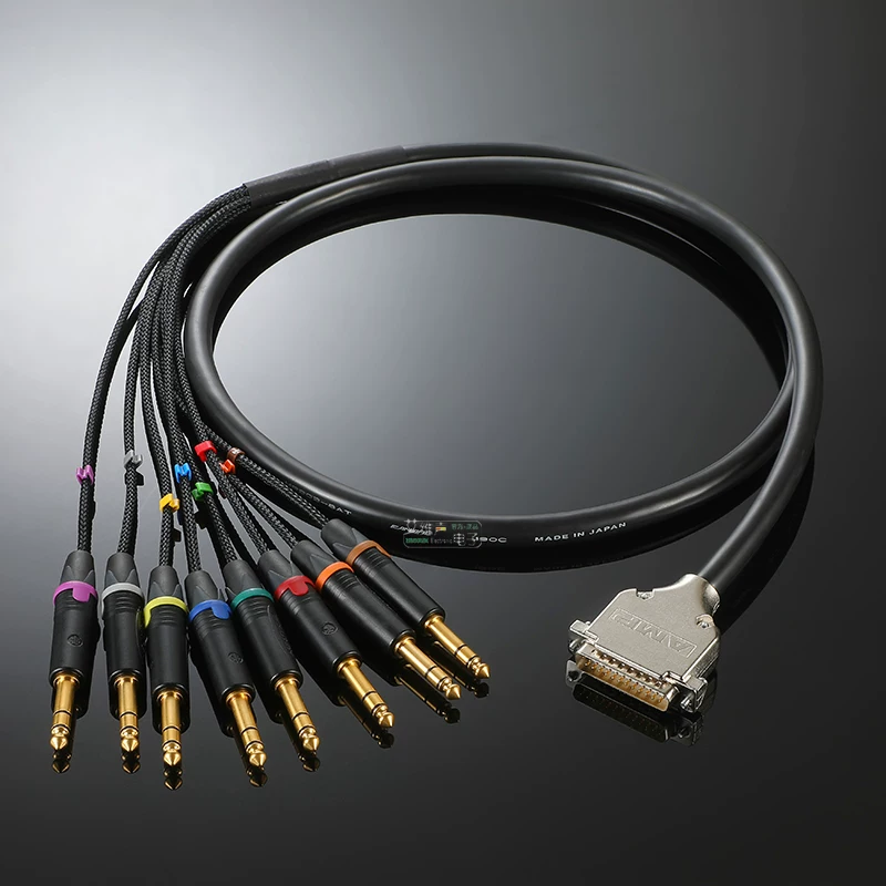 Canare MR202-8AT mạ vàng DB25 đến 8 cáp đuôi quạt tín hiệu âm thanh ba lõi lớn 6.35 NP3X