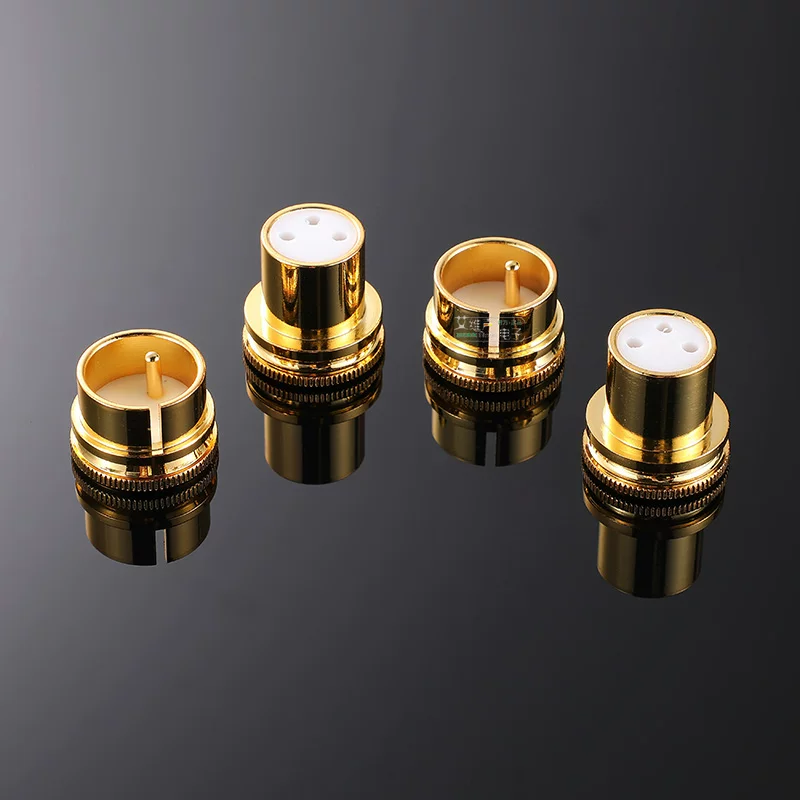 Nắp XLR mạ vàng Nắp che chắn RCA Lotus Nắp che chắn cân bằng Nắp che bụi XLR Nắp bảo vệ nam và nữ XLR dành cho người yêu âm thanh