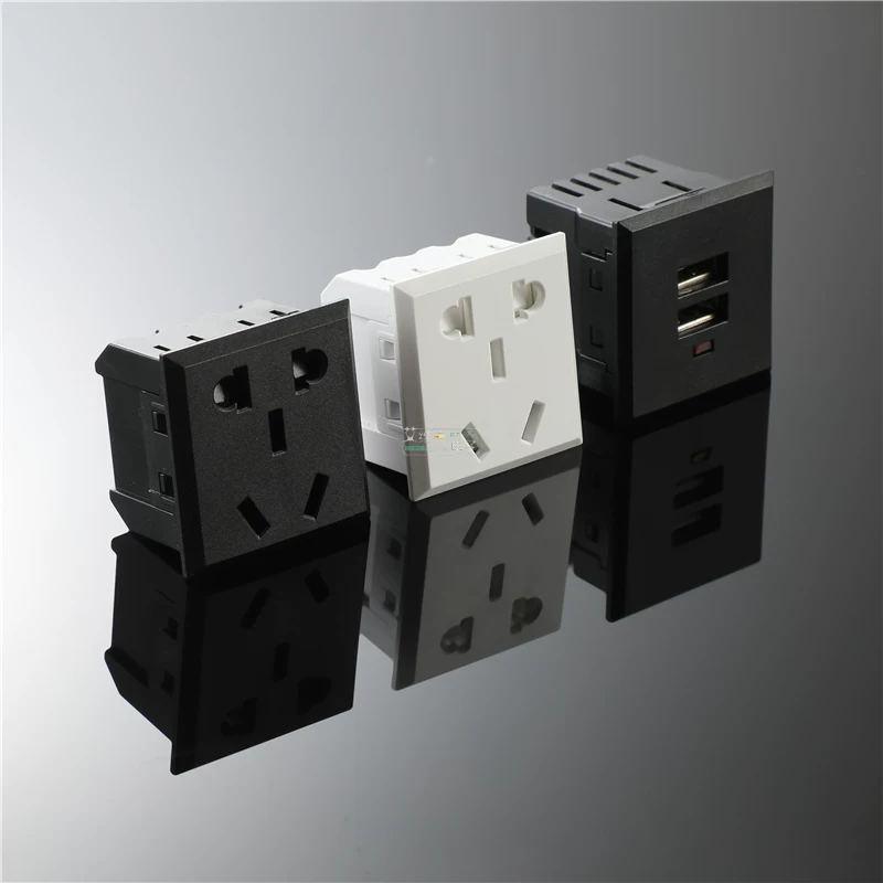 Dự án lắp đặt 86 bảng mô-đun ổ cắm USB kép mô-đun snap-in 5V 2.1A Bộ nguồn điện thoại di động để sạc 2100mAh