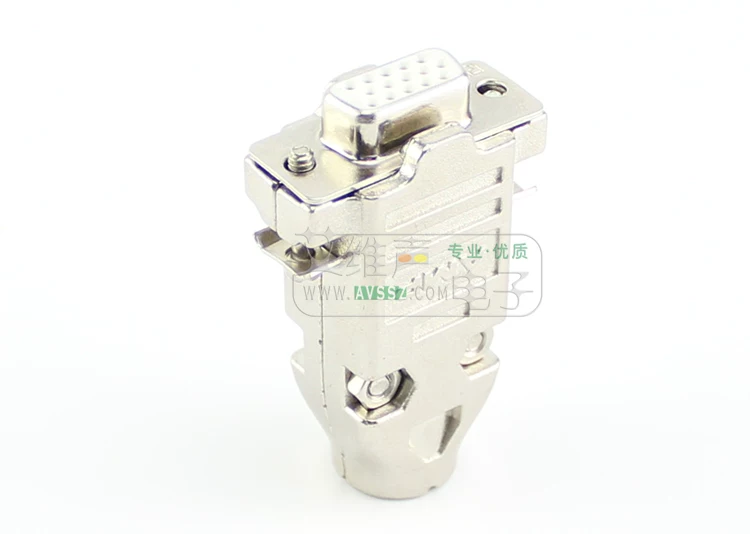 Cao cấp AMP vỏ sắt kim loại mạ vàng 5 lõi kim loại lõi đặc đầu nối VGA đực và cái DB15 hàn ba hàng 15 chân