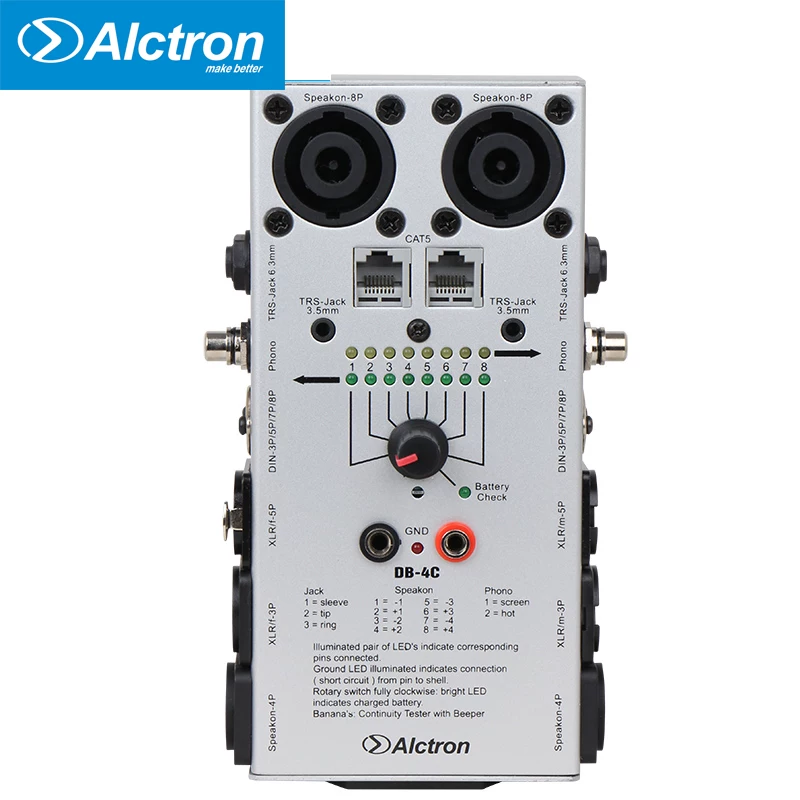 Công cụ kiểm tra cáp âm thanh và video Alctron DB-4C/2 Công cụ phát hiện liên tục mạng