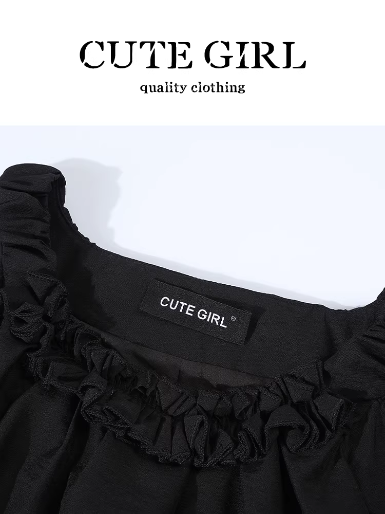 Áo sơ mi chống nắng dài tay cổ tròn phong cách Pháp dễ thương dành cho nữ, áo cổ tròn xếp nếp mùa hè