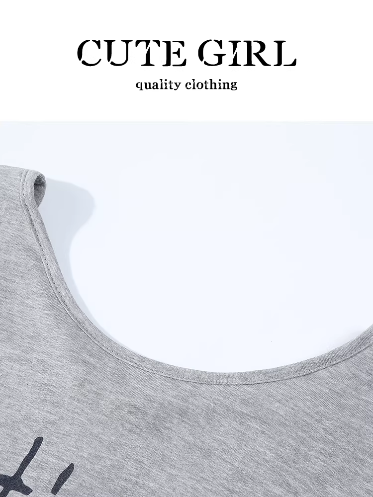 Áo thun dài tay cổ tròn màu xám phong cách Hàn Quốc dành cho nữ, phong cách lười biếng mùa hè, áo che nắng rộng rãi và đa năng.