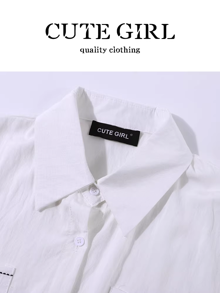 Áo sơ mi dài tay màu trắng phong cách Pháp có khăn quàng cổ dành cho nữ, áo sơ mi công sở dáng rộng và đa năng cao cấp mùa thu
