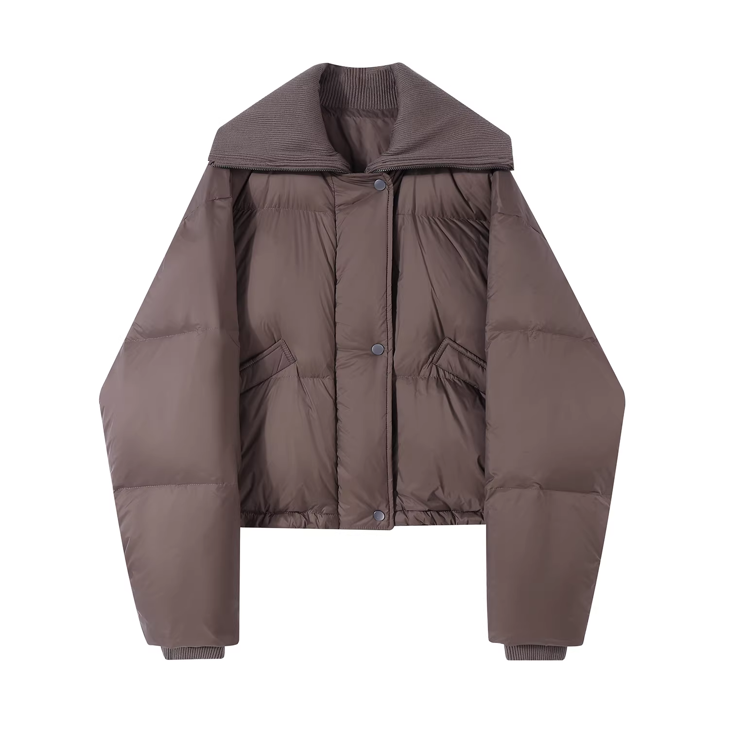 Áo khoác nữ dáng ngắn CuteGirl cổ búp bê, kiểu mới mùa đông 2025, cao cấp và siêu xinh