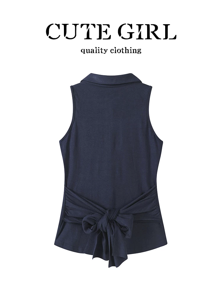 Áo vest dệt kim không tay kiểu Hàn Quốc CuteGirl dành cho nữ, thiết kế mới đầu thu, dáng ôm, áo kiểu dáng độc đáo và sành điệu.