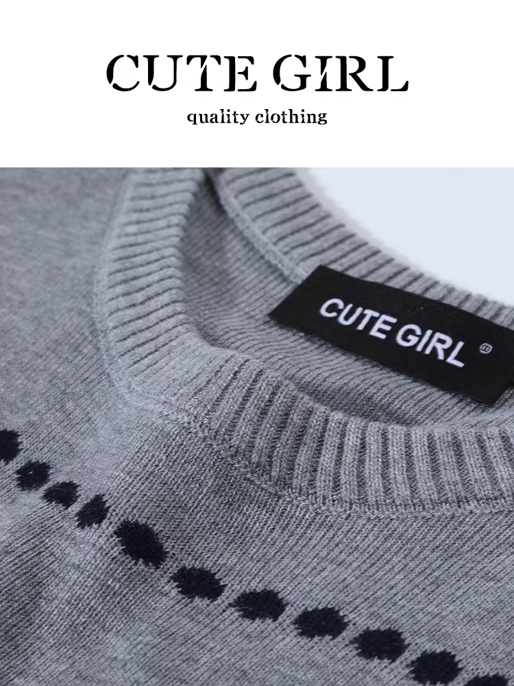 Áo vest dệt kim sọc chấm bi phong cách Hàn Quốc có khăn choàng dành cho nữ, đầu thu, thanh lịch, ôm dáng, áo không tay