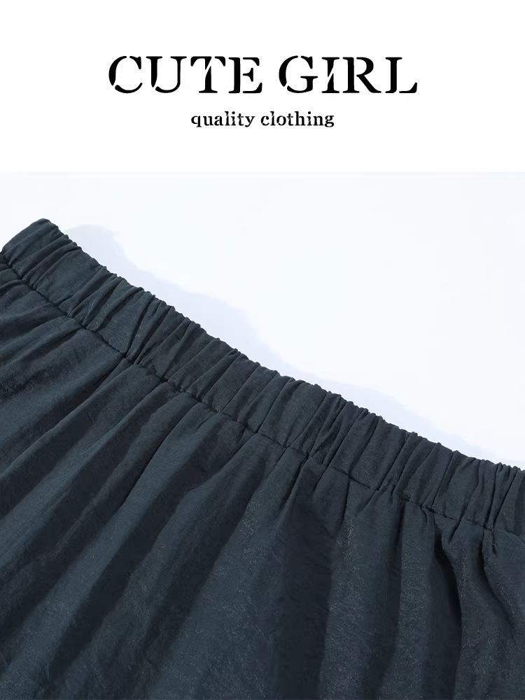 Váy xếp ly nhẹ nhàng phong cách Hàn Quốc dành cho nữ, váy dài xếp tầng đa năng lưng thun co giãn mùa hè