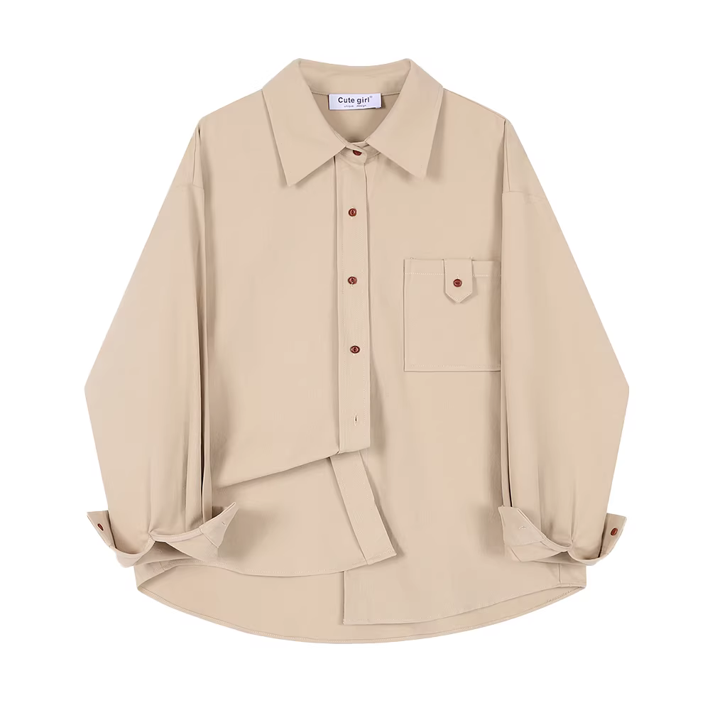 Áo sơ mi nữ dáng nhỏ xinh thời trang nhiều lớp, áo khoác dài tay mới mùa thu 2025