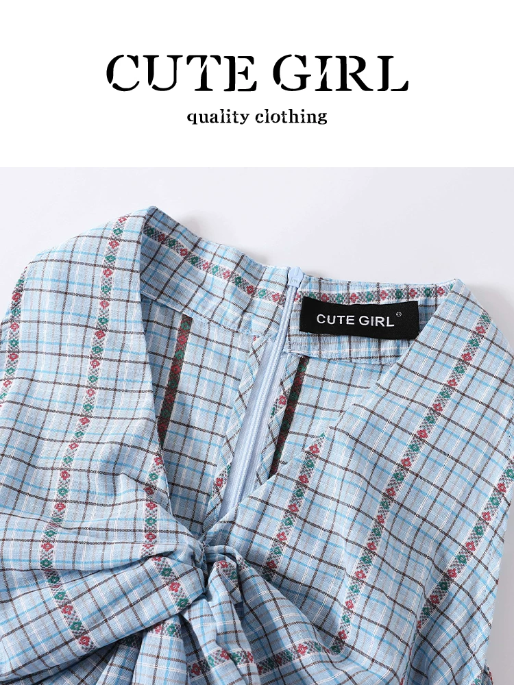 Áo vest không tay kẻ sọc xanh cổ chữ V thanh lịch phong cách Hàn Quốc dành cho nữ, áo bó eo độc đáo và sang trọng cho mùa hè.