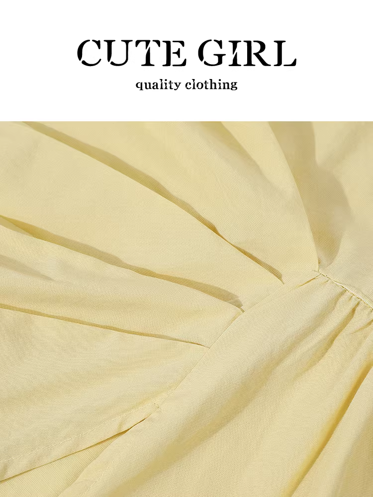 Áo sơ mi không tay xếp ly cổ tròn bất đối xứng phong cách Pháp CuteGirl dành cho nữ mùa hè thiết kế độc đáo áo ôm eo