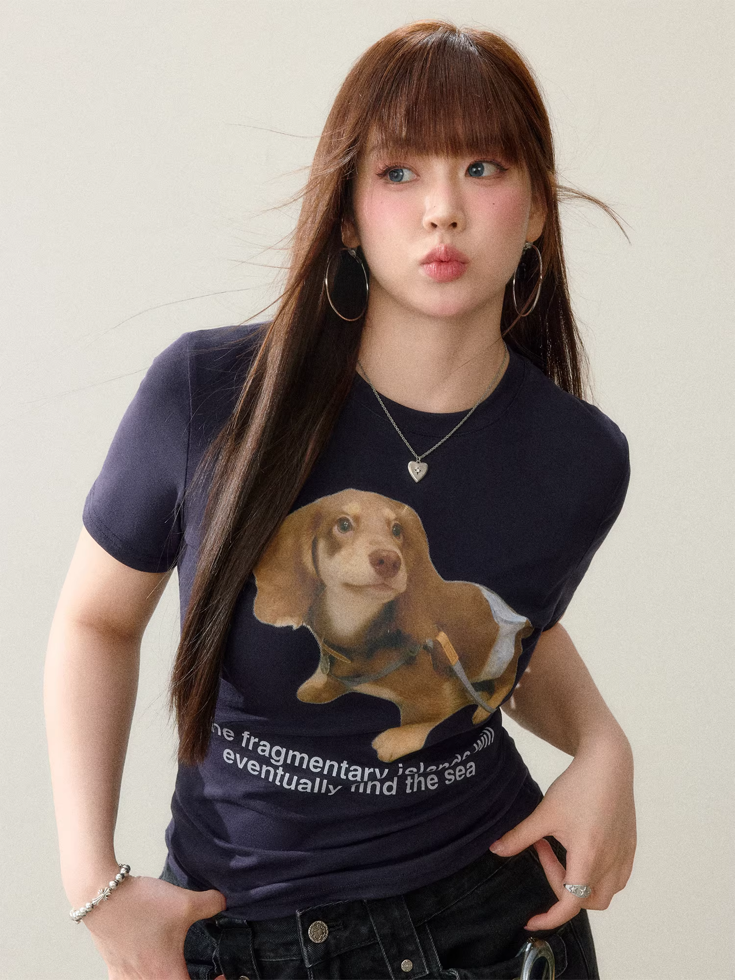 Quần áo nữ cỡ lớn dành cho người lớn, áo thun ngắn tay kiểu dáng cổ điển Mỹ, ngọt ngào và cá tính, kiểu dáng ôm body thời trang.