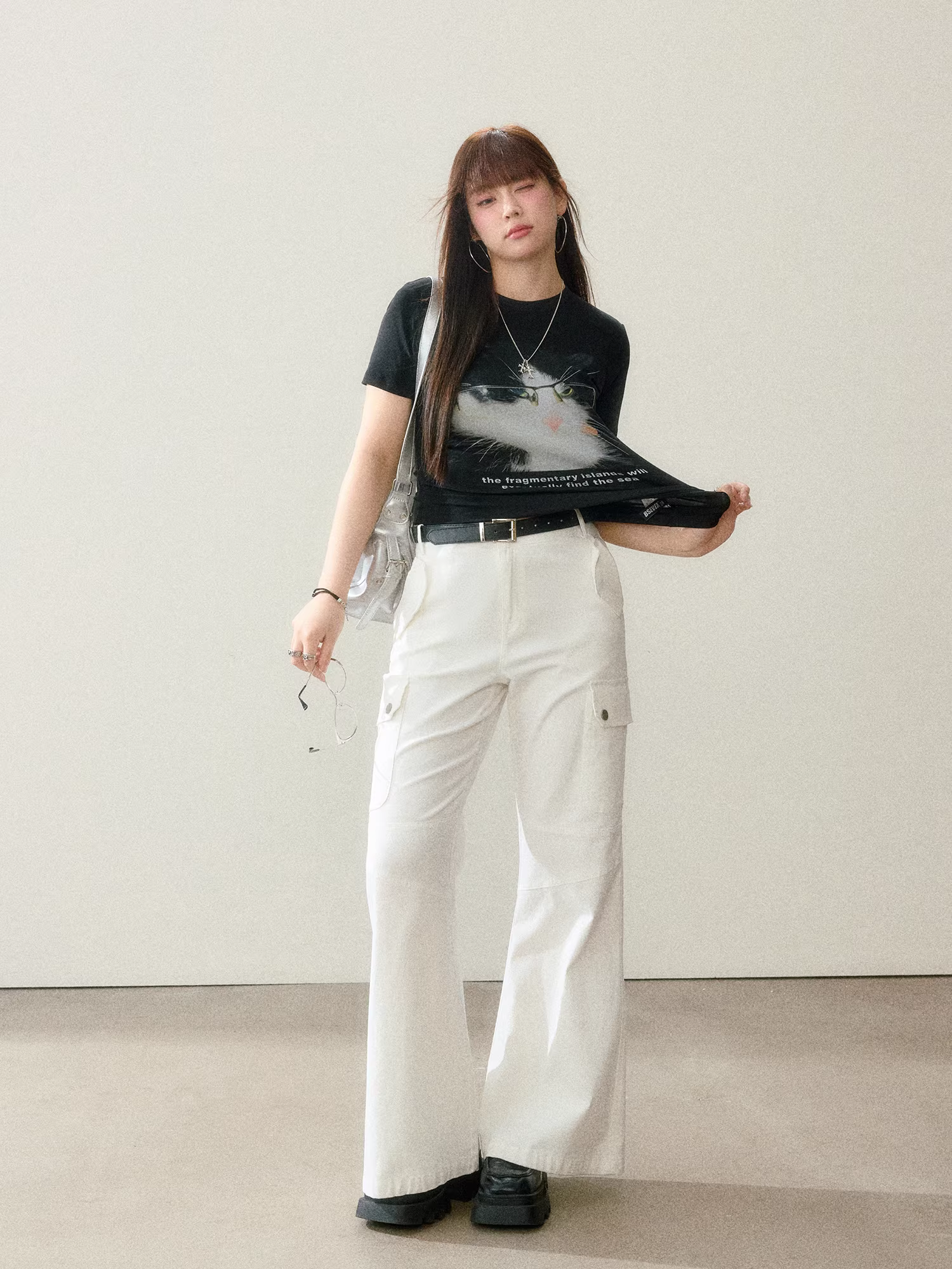 Quần áo nữ cỡ lớn dành cho người lớn, áo thun ngắn tay kiểu dáng cổ điển Mỹ, ngọt ngào và cá tính, kiểu dáng ôm body thời trang.