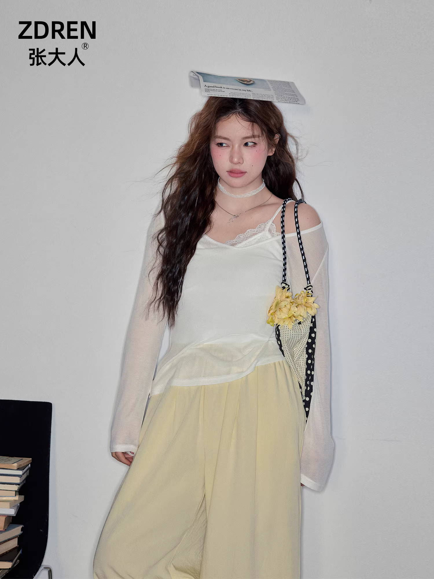 Quần áo nữ cỡ lớn dopamine áo trắng phong cách nghỉ dưỡng Hàn Quốc Bộ áo yếm