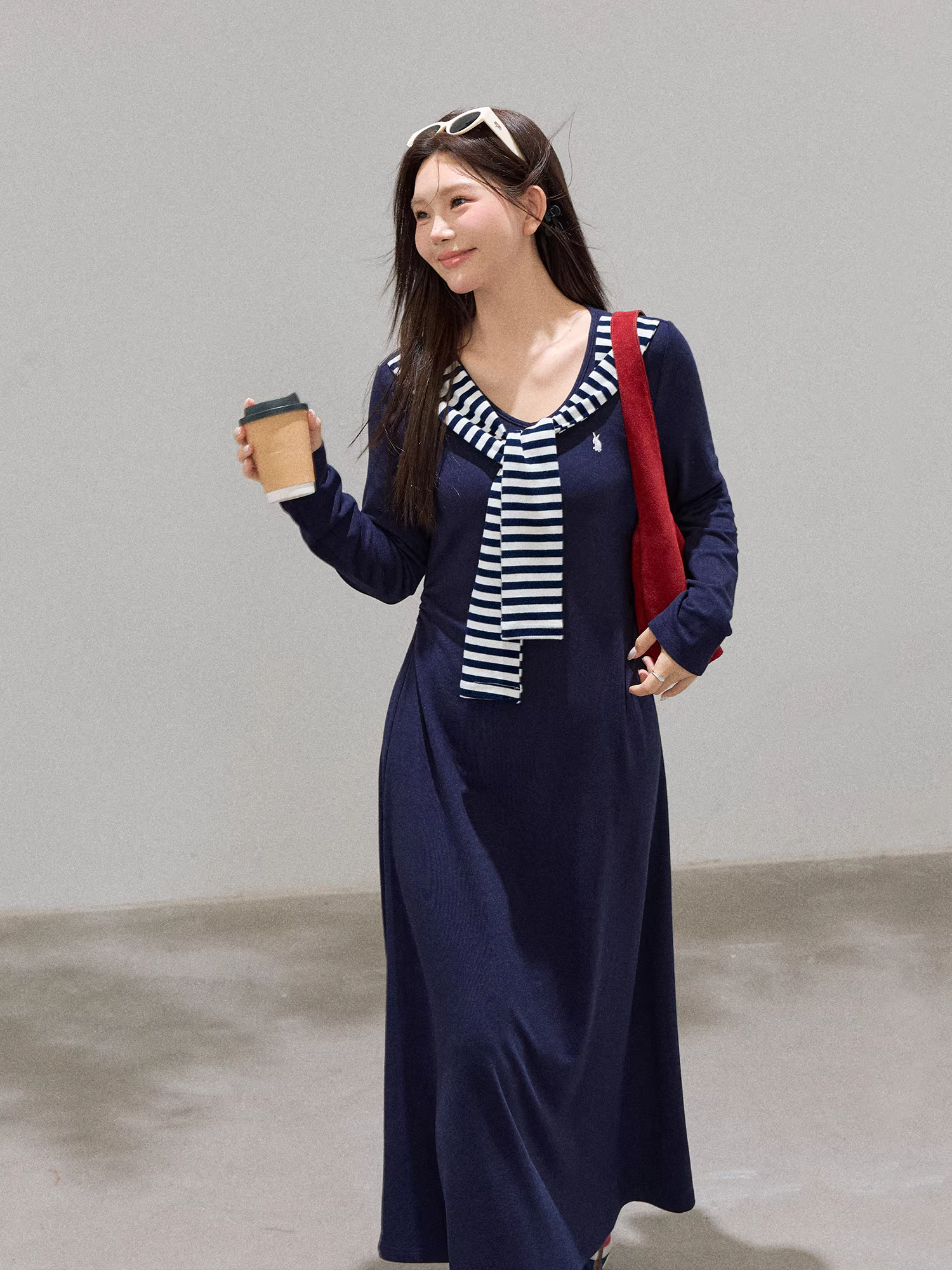 Quần áo nữ cỡ lớn dành cho người lớn, váy tôn dáng hình quả lê, trang phục thường ngày kiểu Hàn Quốc, váy chữ A.