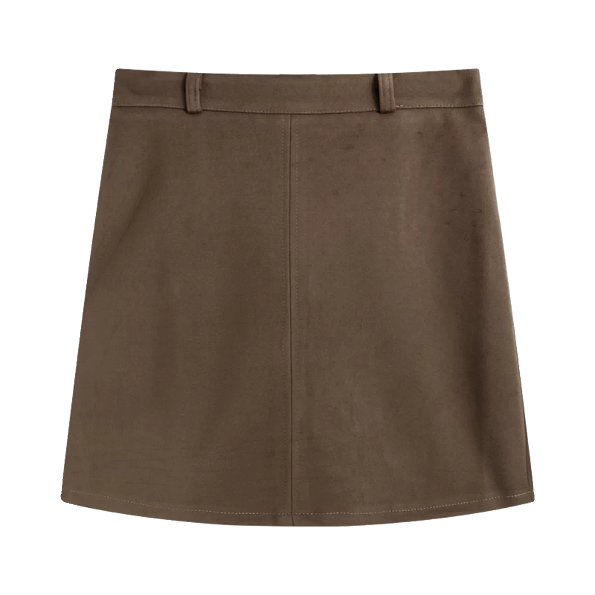 Váy len màu nâu cỡ lớn dành cho nữ, váy bút chì chữ A cạp cao mùa thu đông, che hông, váy ngắn thon gọn.