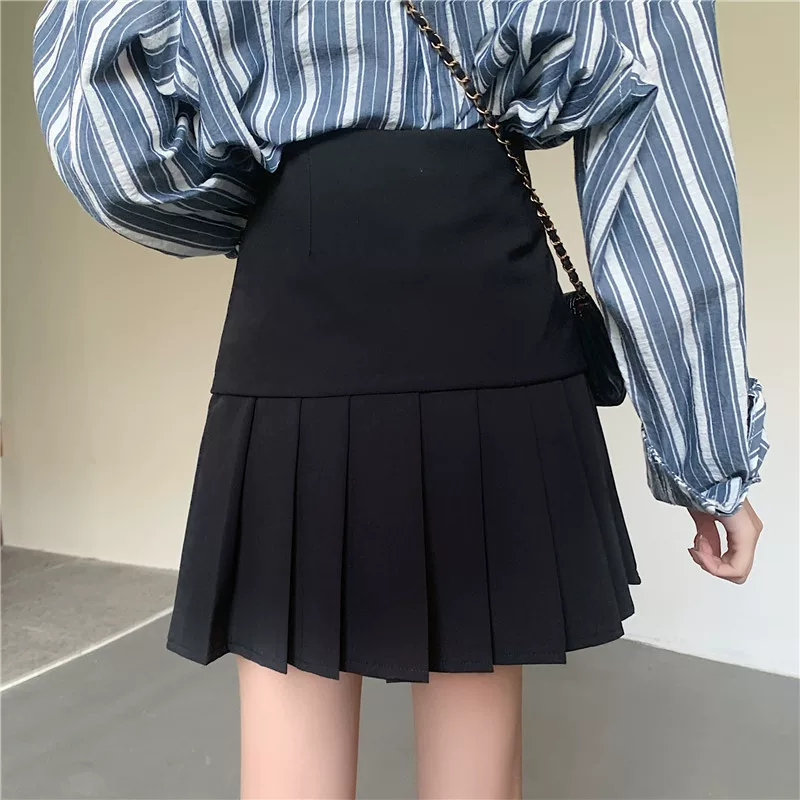 Váy xếp ly, váy ngắn, size lớn, váy lệch vai, hè 2024, che bụng, che đùi to, váy chữ A, váy size lớn, váy công sở